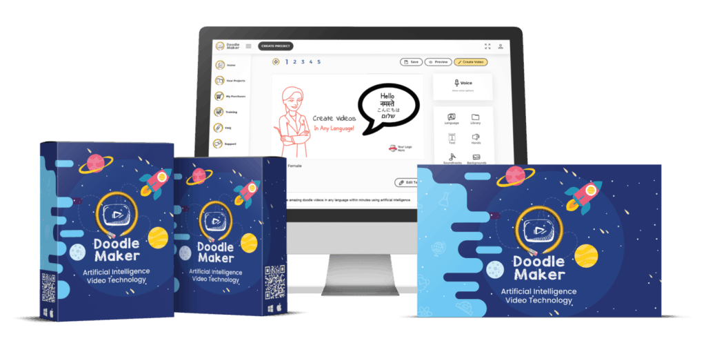 DoodleMaker Review |+ Super $10,000 Bonuses + Discount (Transform Any Text or Content Into Colorful Doodle Videos)